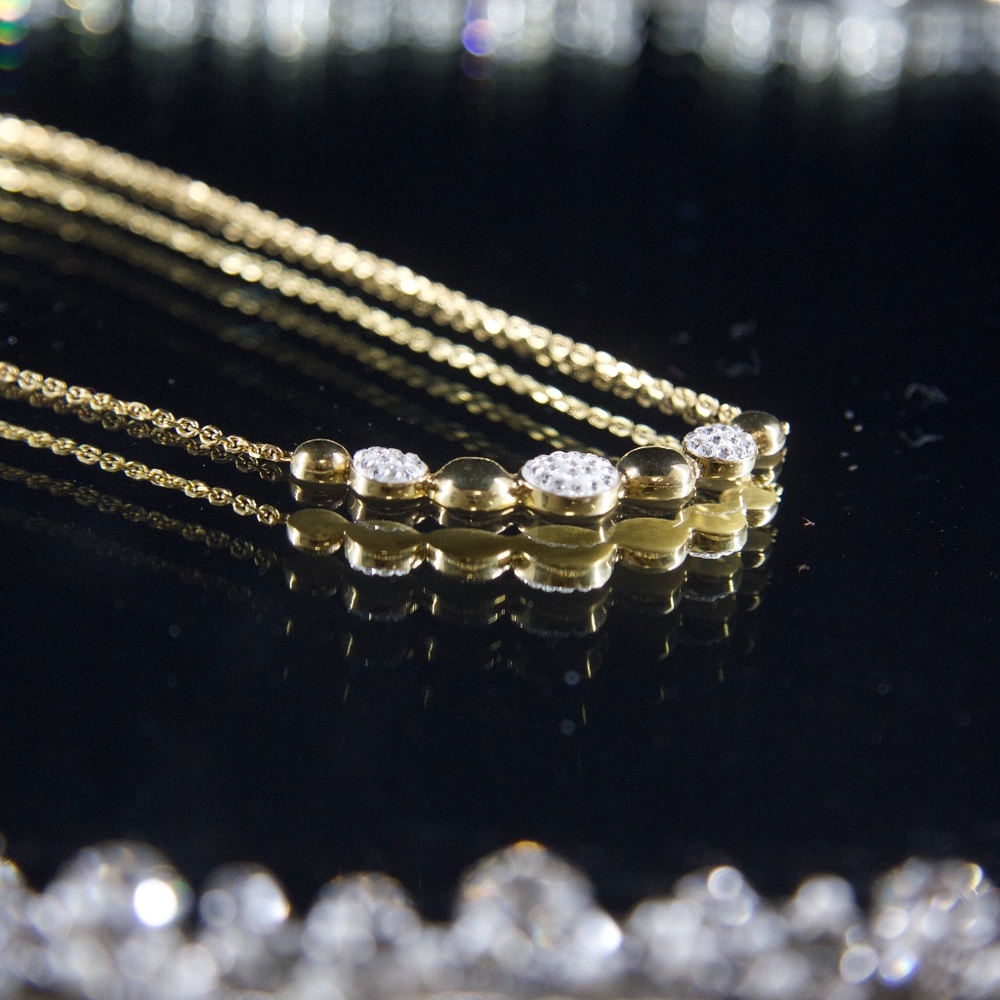 14kt Gold Dipped Swarovski Necklace - image 6